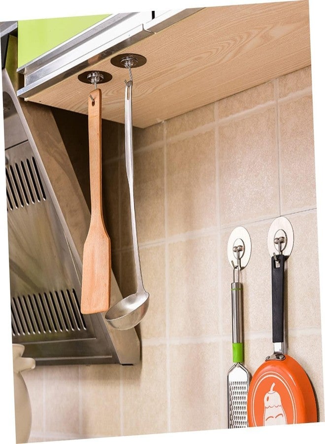 DALUCI Big Size Self Adhesive Hooks Wall Hooks for Hanging - Heavy Duty Wall Hanger Hook for Bathroom, Kitchen, Home & Office, Towels & Utensils - Hooks for Wall Heavy Items (Golden-Round, 20) - Image 3